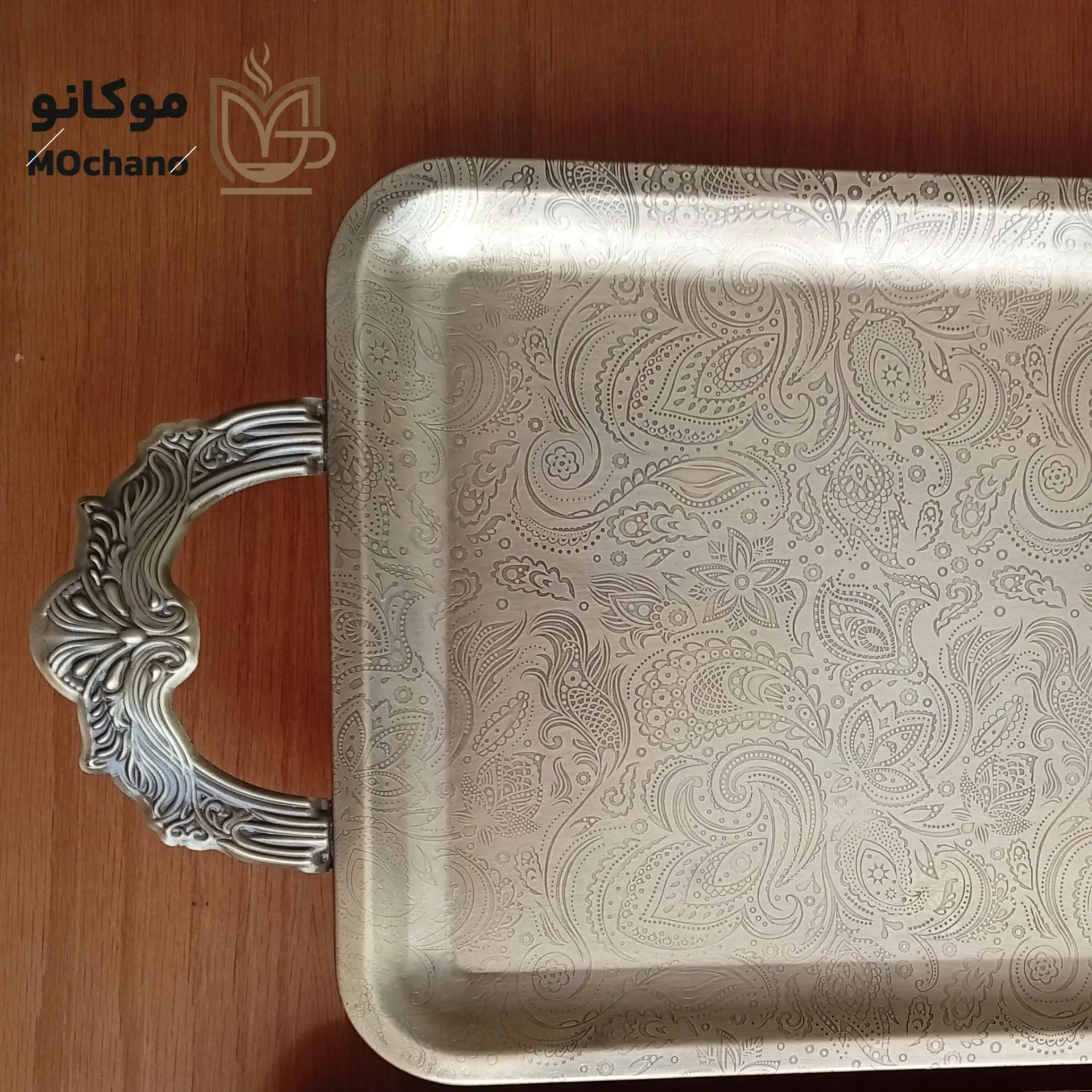 سینی پذیرایی آنتیک مدل رز سایز متوسط - تصویر 8